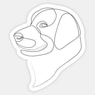 Labrador Retriever - one line drawing Sticker